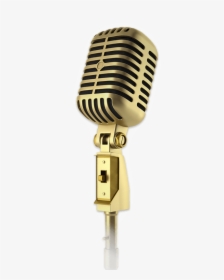 Gold Karaoke Microphone - Transparent Golden Microphone Png, Png Download, Free Download