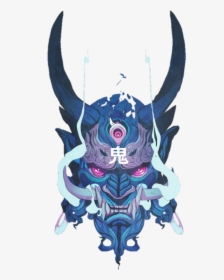 #ozrox #aesthetic #onimask #oni #mask #japanese - Japanese Demon Mask Png, Transparent Png, Free Download