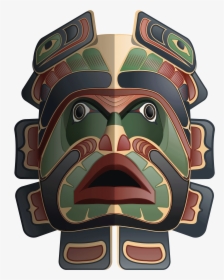 Pacific Coast Native American Mask - Native American Tribal Mask, HD Png Download, Free Download