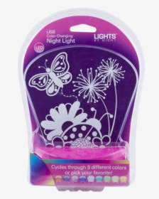Lights By Night Color-changing Nightlight, Butterfly - Artificial Nails, HD Png Download, Free Download