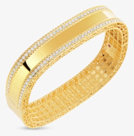 Roberto Coin Bangle With Diamond Edges - Bangle, HD Png Download, Free Download