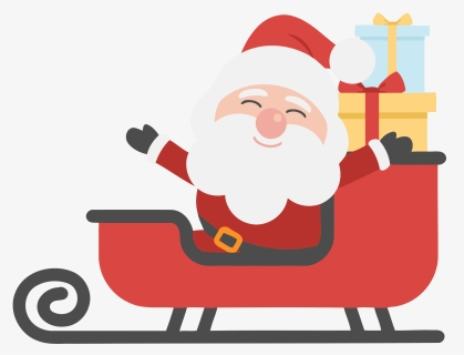 Human Character - Santa On His Sleigh Clipart, HD Png Download, Free Download