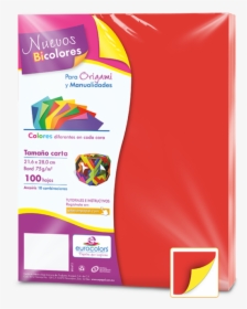 Paquete De 50 Hojas De Papel Eurocolors Bicolor Cm - Hojas De Maquina De Colores, HD Png Download, Free Download