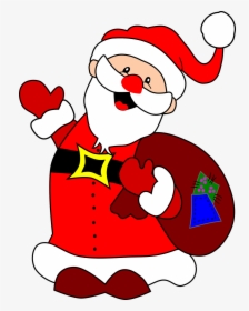 Christmas Claus Comic Characters Free Picture - Santa Claus On Paper, HD Png Download, Free Download