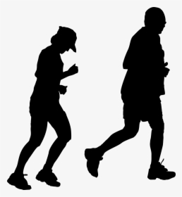 Old Man Running Silhouette, HD Png Download, Free Download
