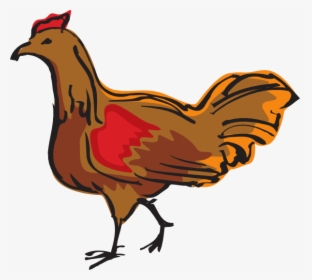 Walking Brown Chicken Svg Clip Arts - Walking Chicken Animation Png, Transparent Png, Free Download
