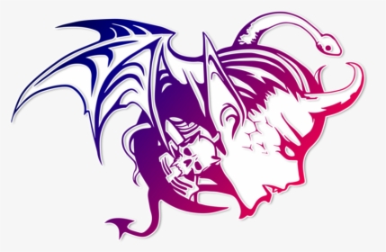 Transparent Angel And Devil On Shoulder Clipart - Devil Logo Png For Picsart, Png Download, Free Download