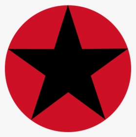 Roudel Black Star Red Circle Svg Clip Arts - Red Star In Circle, HD Png Download, Free Download