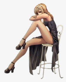 Liked Like Share - Anime Girl On Chair, HD Png Download, Free Download