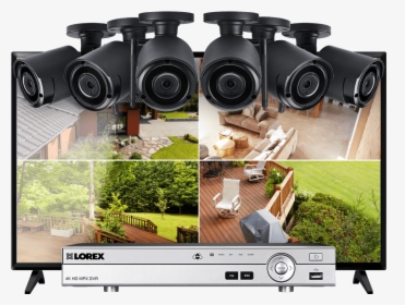 8-channel System With 6 Wireless Security Cameras And - Wireless Security Camera, HD Png Download, Free Download