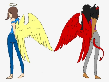 Angel And Devil - Devil And Angel Hd, HD Png Download, Free Download