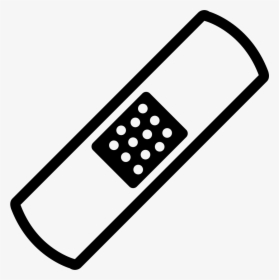 Band Aid Outline Variant Png Icon Free - Bandaid Clipart Black And White, Transparent Png, Free Download