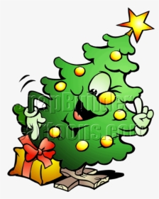 Christmas Tree Pointing - Illustration Juletræ, HD Png Download, Free Download