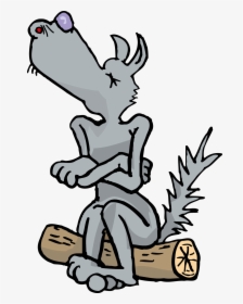 Transparent Gray Wolf Png - Big Bad Wolf Cartoon Transparent, Png Download, Free Download