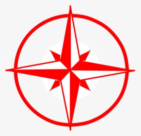 Compass Red And Black - North South East West Clipart, HD Png Download, Free Download