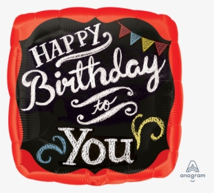 - Happy Birthday Red And Black , Png Download - Label, Transparent Png, Free Download