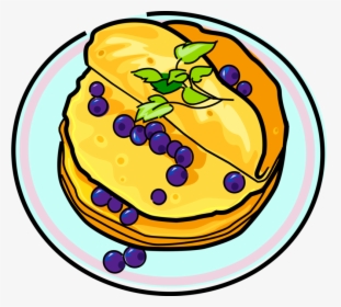 Vector Illustration Of Russian Blini Pancakes With - Blueberry Pancakes Clipart, HD Png Download, Free Download