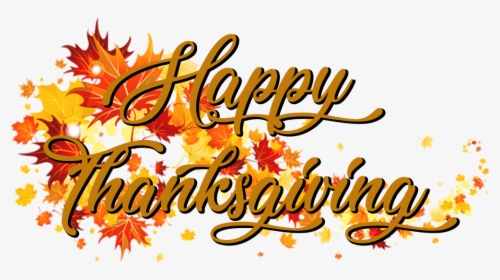 Happy Thanksgiving On A Banner Of Autumn Leaves - Fall Leaves Transparent Background, HD Png Download, Free Download