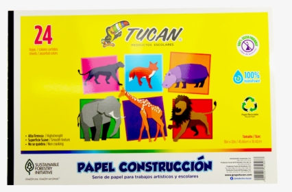 Block Construcción Tucan 24 Hojas - Cartoon, HD Png Download, Free Download