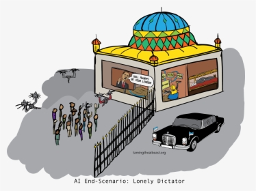Ai End-scenario 6 Lonely Dictator Tamingtheaibeast - Cartoon, HD Png Download, Free Download