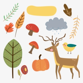 Free Critter Autumn Planner Stickers And Clip Art - Cute Autumn Clipart, HD Png Download, Free Download