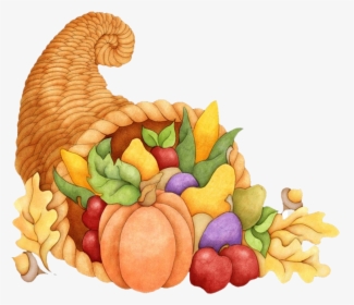 Cornucopia Thanksgiving Dinner Clipart Free Transparent - Cornucopia Clipart Transparent Background, HD Png Download, Free Download