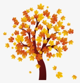 Autumn Clipart Transparent - Autumn Tree Clipart, HD Png Download, Free Download
