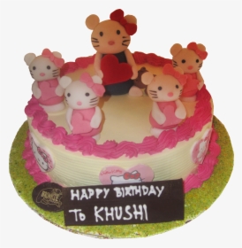 Transparent Cartoon Cake Png - Happy Birthday Khushi Cartoon Cake, Png Download, Free Download