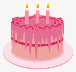Drawing Candles Cake - Tillykke Gamle Jas, HD Png Download, Free Download