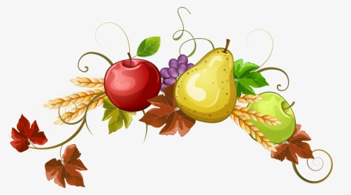 Clipart Banner Fruit - Autumn Fruit Clipart, HD Png Download, Free Download