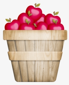 Cartoon Apple In Basket, HD Png Download, Free Download