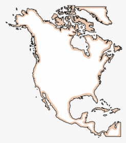Cut Out Continent North America - North America Physical Map For Practice, HD Png Download, Free Download