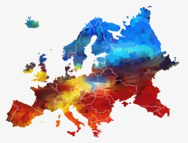 Painted Map Of Europe, HD Png Download, Free Download