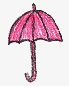 Crayon Umbrella Drawing - Drawing, HD Png Download, Free Download