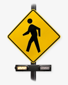 Ts60 Led Rectangular Rapid Flashing Beacons - People Crossing Sign, HD Png Download, Free Download