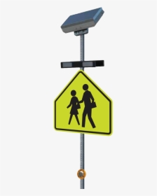 Suppliers Of Rrfb Top Of Pole School Crossing Systems - School Cross Sign, HD Png Download, Free Download
