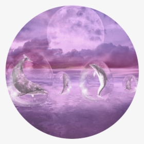 Dream Of Dolphins Round Mousepad - Crescent, HD Png Download, Free Download