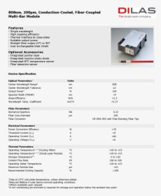 808nm 100w Multi Bar Fiber Coupled Module Dilas - Laser Diode, HD Png Download, Free Download