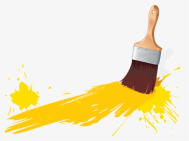 Paint Brush Clipart Painting Building - Paint Brush Png, Transparent Png, Free Download