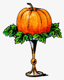 Pumpkin On Staircase Clipart Clip Black And White Library - Pumpkin, HD Png Download, Free Download