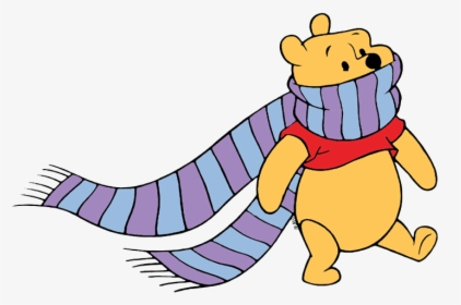 Bee Wearing Scarf - Winnie The Pooh In Scarf Clipart, HD Png Download, Free Download
