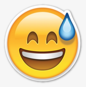 Emoticon Smiley Face Perspiration - Awkward Emoji Transparent Background, HD Png Download, Free Download
