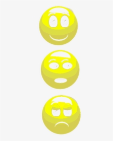 Smiley, Happy, Unhappy, Wondering, Looking, Yellow - Smiley, HD Png Download, Free Download