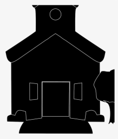 Home With Tree Black Icon Image - House, HD Png Download, Free Download