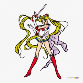 How To Draw Sailor Moon, Anime Girls - Illustration, HD Png Download, Free Download