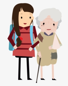 Philipines Clipart International Student - Student Helping Elderly Clipart, HD Png Download, Free Download