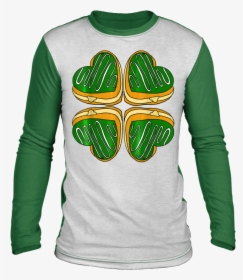 Four Leaf Clover Donut St Patricks Day Funny Irish - Epstein Christmas Sweater, HD Png Download, Free Download