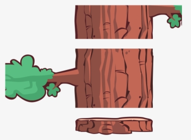 Dam It Beaver Tree Pattern Repeatable Log Wood Trim - Illustration, HD Png Download, Free Download