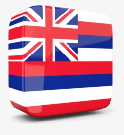 Glossy Square Icon 3d - Hawaii State Flag, HD Png Download, Free Download