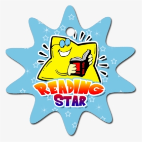 Reading Star Sun Tag - Cartoon, HD Png Download, Free Download